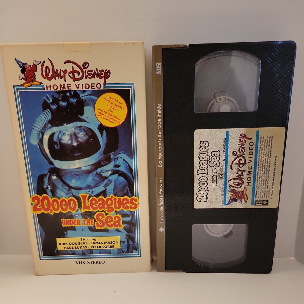 20,000 Leagues Under The Sea Walt Disney Home Video VHS Tape Kirk Douglas G